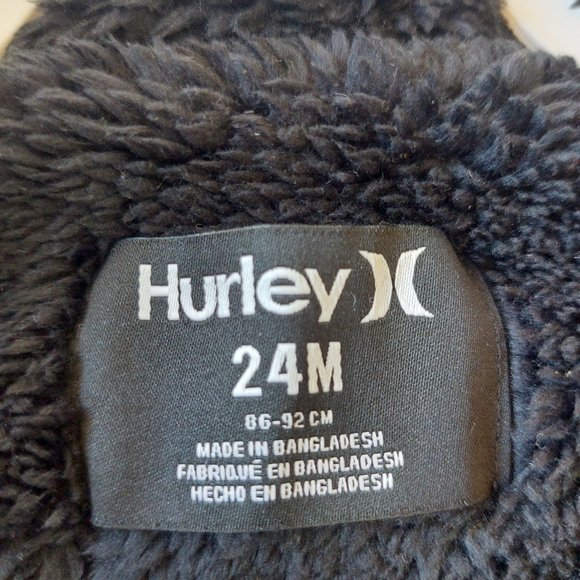 Hurley Boy's 3 Piece Puffer Vest Long Sleeve Shirt & Jogger Set-Green - Picture 5 of 7